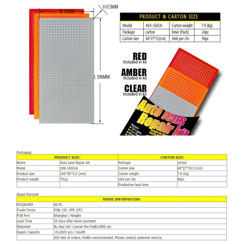 Kit de reparación de luz trasera de lente automática de 3 uds, vidrio de lente trasera de rejilla de coche roto de fijación DIY