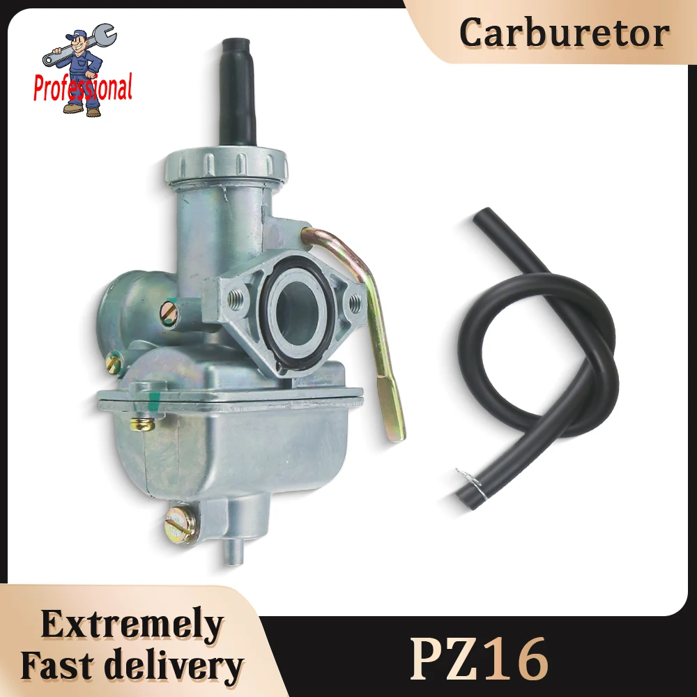 

Motorcycle PZ16 Carburetor Hand Choke Zinc Carb For Keihin 50cc 70cc 90cc 110cc Engine Dirt Pit Trail MotorBike Go Kart ATV Quad