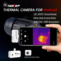 TOOLTOP T3 -20~550℃ Thermal Imaging Camera 25Hz High Frame Rate Mobile Phone Thermal Imager Type-C Infrared Camera TISR 240*240