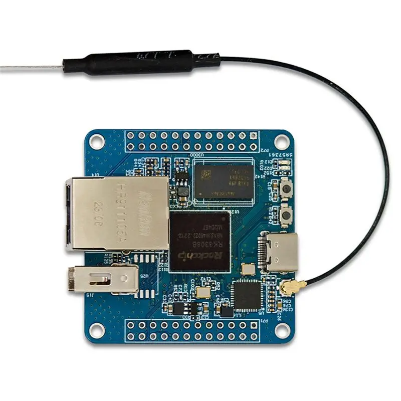 Smart Portable RK3308B CPU Development Board Quad-Core ARM Cortex-A35CPU Onboard DDR3-2Gbit Supports WIFI ETH Iot Development