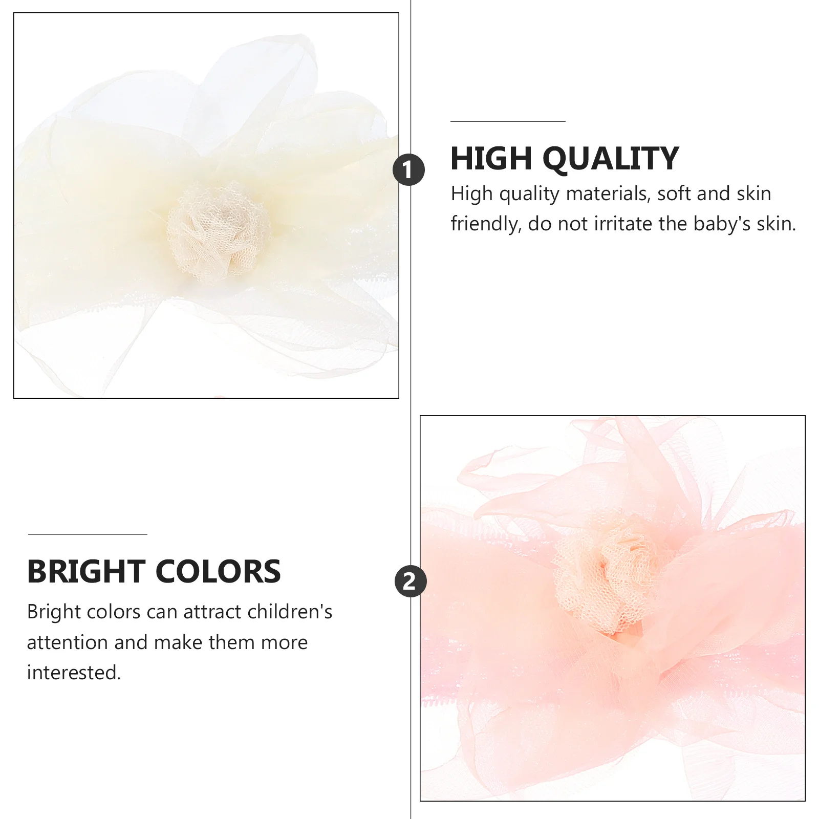 

3 шт., детская кружевная повязка на голову с цветком, эластичный удобный аксессуар, эластичная повязка на голову для детей, детская повязка на голову