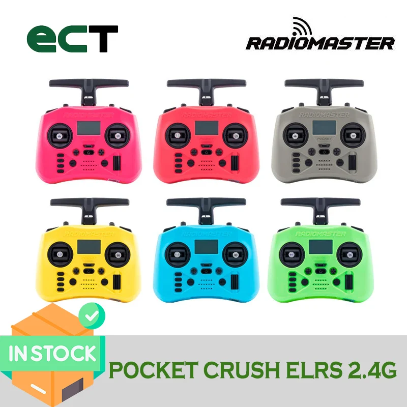 

Radiomaster Pocket Crush 2.4GHz ELRS Hall Gimbal Transmitter Remote Control Portable Lightweight Foldable Antenna