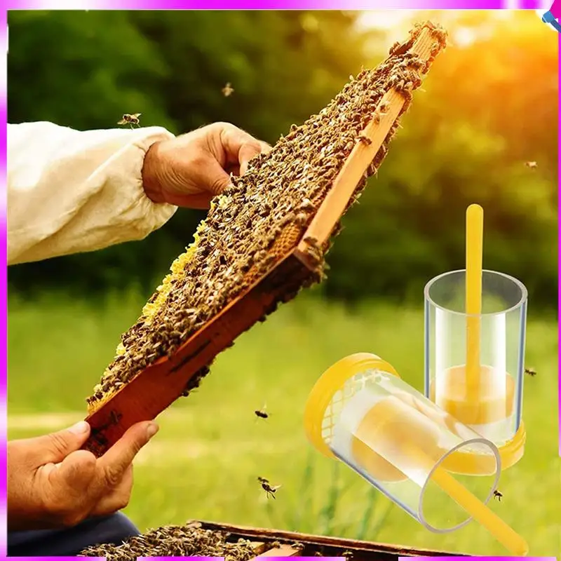 N96R Queen Bee Marking Kit, 2 Queen Marking Cage Tube With 3 Bee Marker Pen For Beekeeper Tool