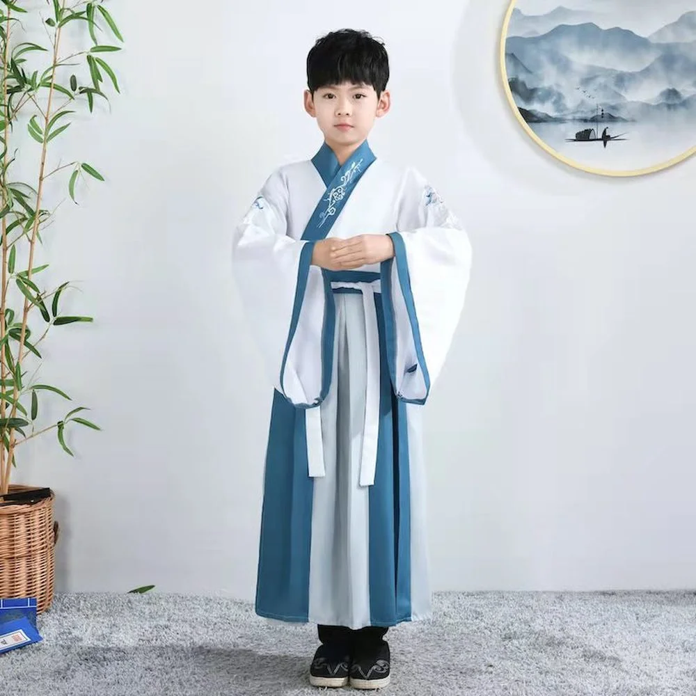 Tang Dynasty Hanfu Party abito tradizionale cinese per bambini ragazzi ragazza bambini Performance Stage abbigliamento Set costumi di danza