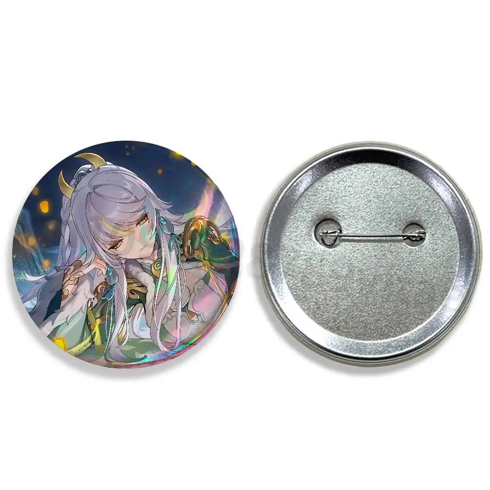 Z-Zibai G-Genshin Pins 58mm Cute Cartoon Badge Handmade Brooches for Backpack Accessories Jewelry Gifts