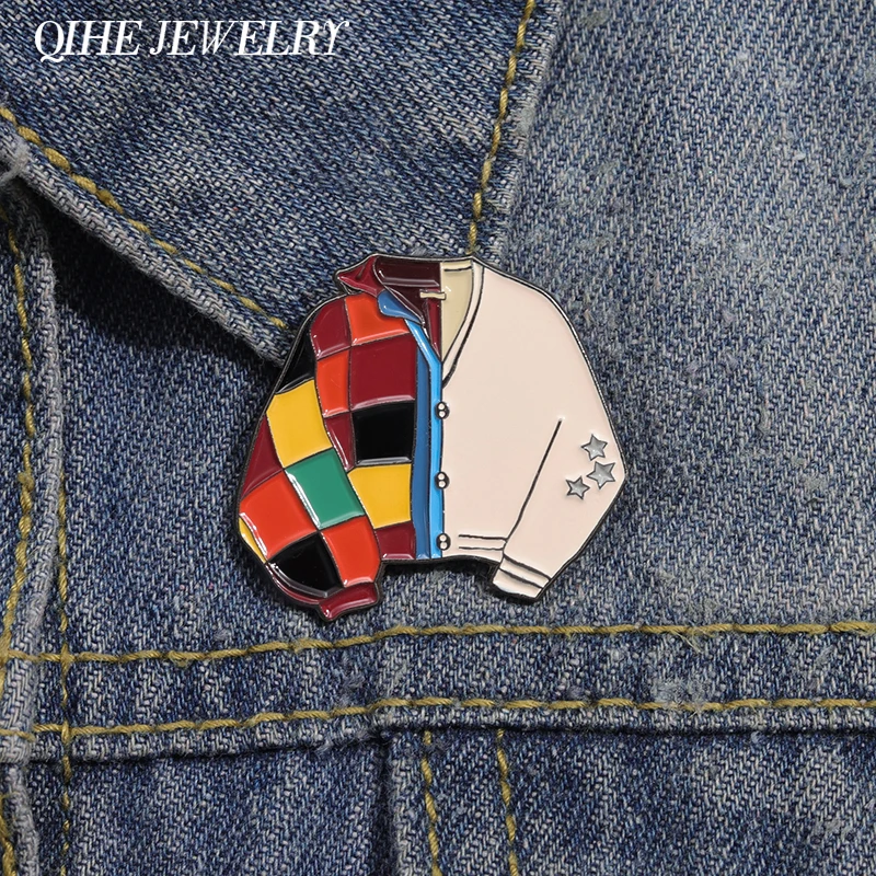 Bunte Jacke Pullover Strickjacke Mix und Match Brosche Emaille Pin Musik Sänger Peripherie Abzeichen Zubehör Revers Schmuck Geschenk