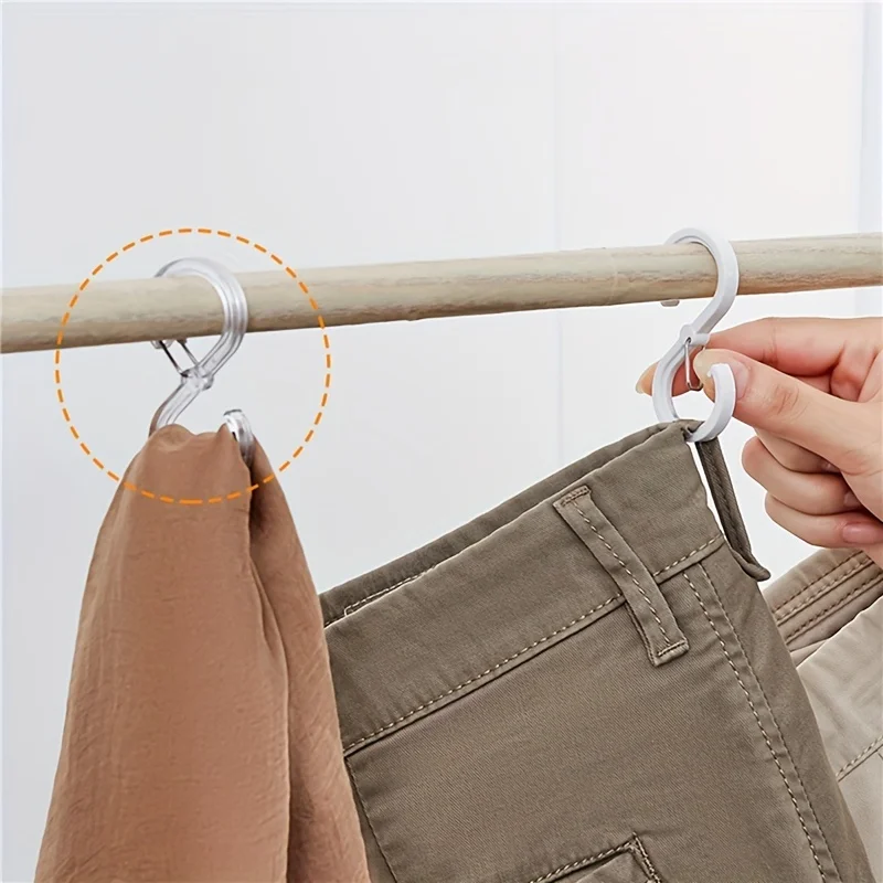 8 خطافات تعليق أنيقة ومتينة على شكل حرف S للفنادق - مقاومة للتآكل والصدأ - لونين!