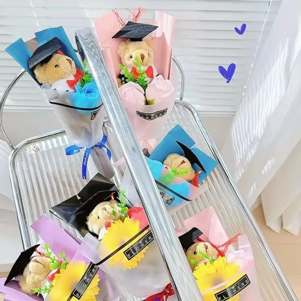 

New Maester Bear Graduation Bouquet Cartoon Toy Cartoon Lovely Bear Stunning Toy Bear Birthday Party