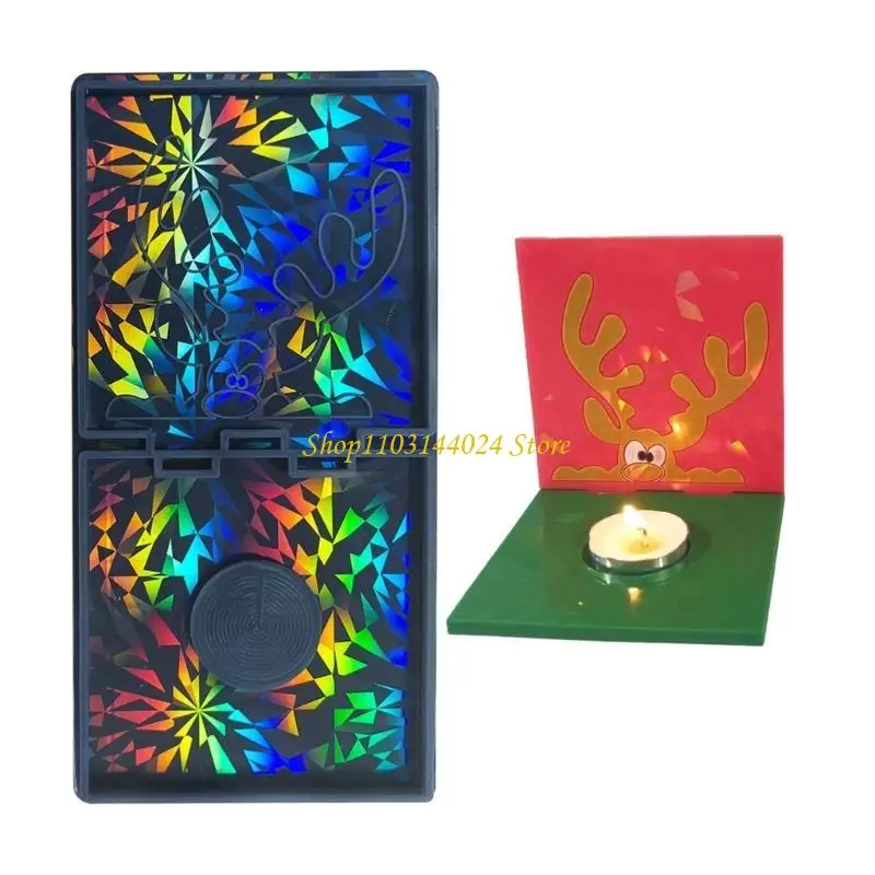 N5KE Elk Holder Molds Resin Epoxy Casting Mold for DIY Candlestick Jewelry Tray Wedding Home Table Decor