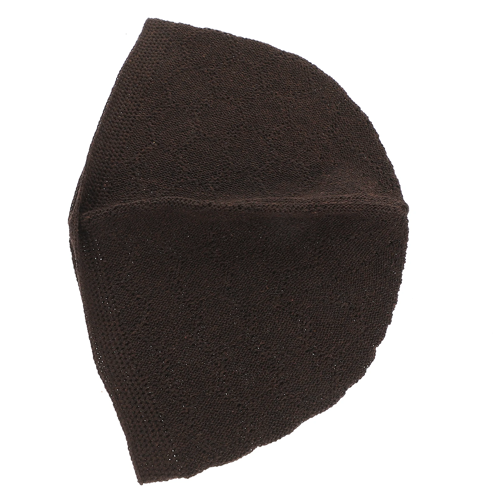 

1pc Crochet Hat Men Blue Caps Flat Top Knitted Brimless Polyester Turban Reusable Head Wrap Fashionable Muslim Hats