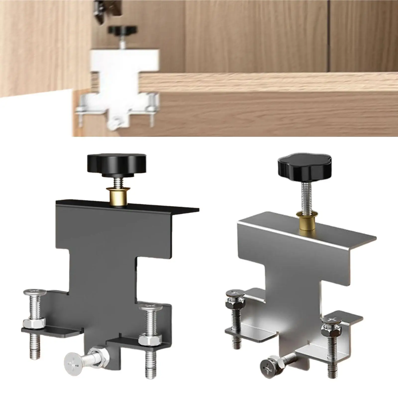 

2Pcs Cabinet Door Installation Jig Door Lifter Carpentry Furniture Hardware