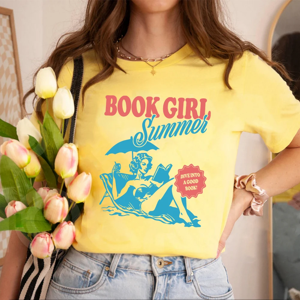 Book Girl Summer Tshirt Beach Book Lover Summer Bookish Funny Reader Shirt Beach Shirts Book Lover Shirts Bookish Gift for Her