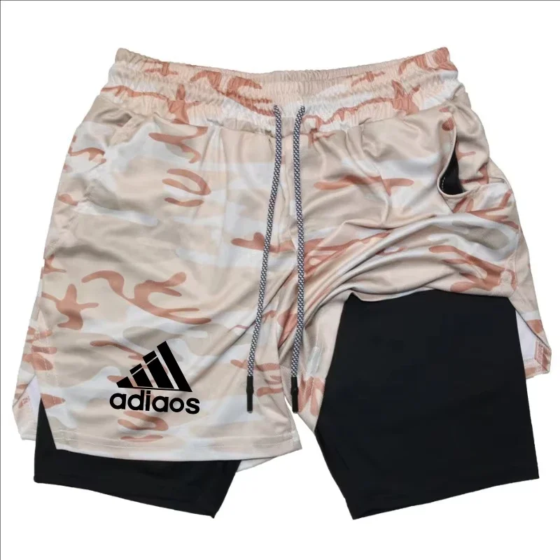 شورت ضغط للرجال، شورت رياضي للجري والتدريب، شورت صيفي للصالة الرياضية سريع الجفاف في واحد