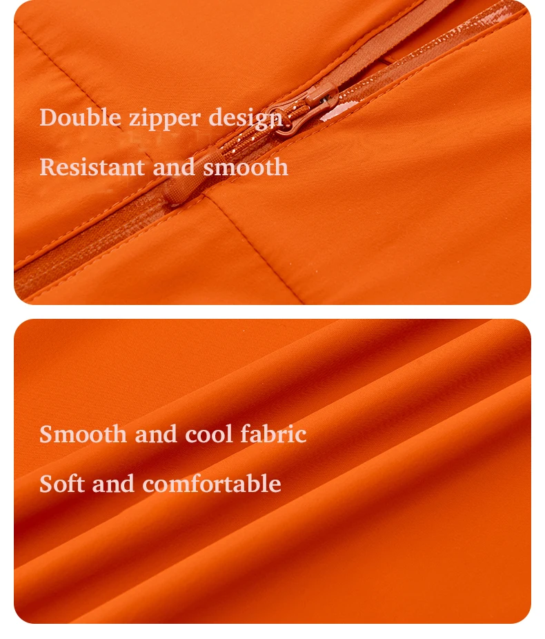 LNGXO Herren Damen Wander-Regenmantel, Sonnenschutz, Camping, Trekking, wasserdichte Jacke, Unisex, Stretch, Zwei-Wege-Reißverschluss, Windjacke – Detail 16