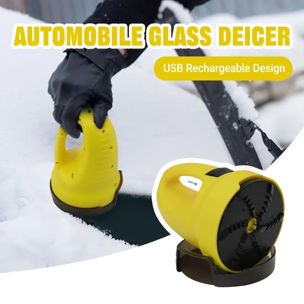 USB Electric Heated Car Ice Scraper Snow Removal Windshield Glass Defrost Cleaning Tool For Auto Winter Deicing