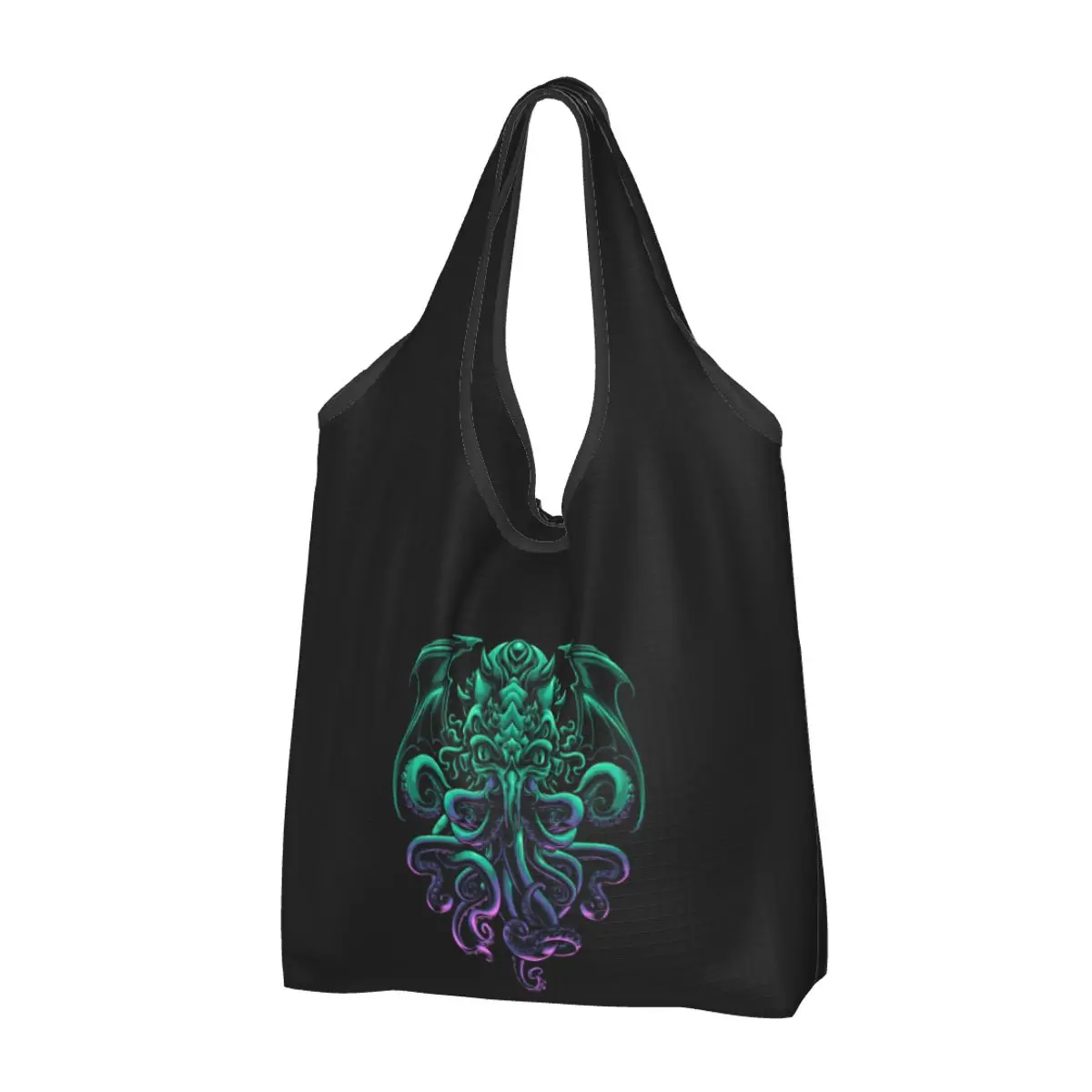 Reusable Cool H.P. Lovecraft Cthulhu Shopping Bag Women Tote Bag Portable The Old God of R'lyeh Groceries Shopper Bags