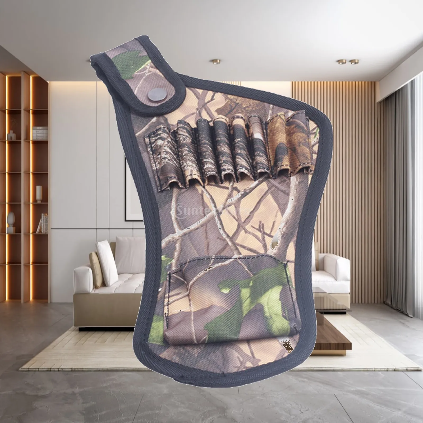 Premium Archery Hip Quiver Bolts Holder Bag Pouch with Belt Loop Snap Button Holds 8