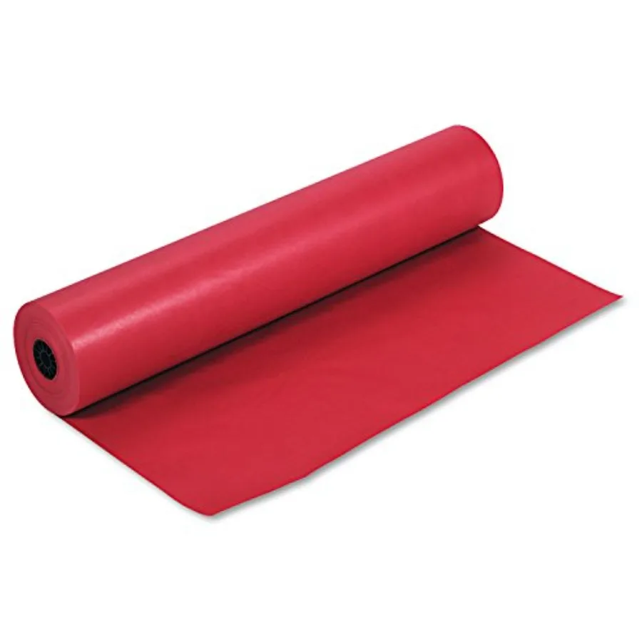 

Rainbow Lightweight Duo-Finish Kraft Paper Roll, 3-Feet by 1000-Feet, Scarlet 63030