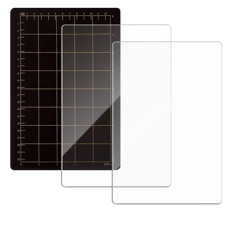 Ensemble de polymères de matrices, entretoise magnétique avec grille de taille de carte et polymères de découpe acrylique 2 pièces pour Process-AT64 de gaufrage de machine de découpe
