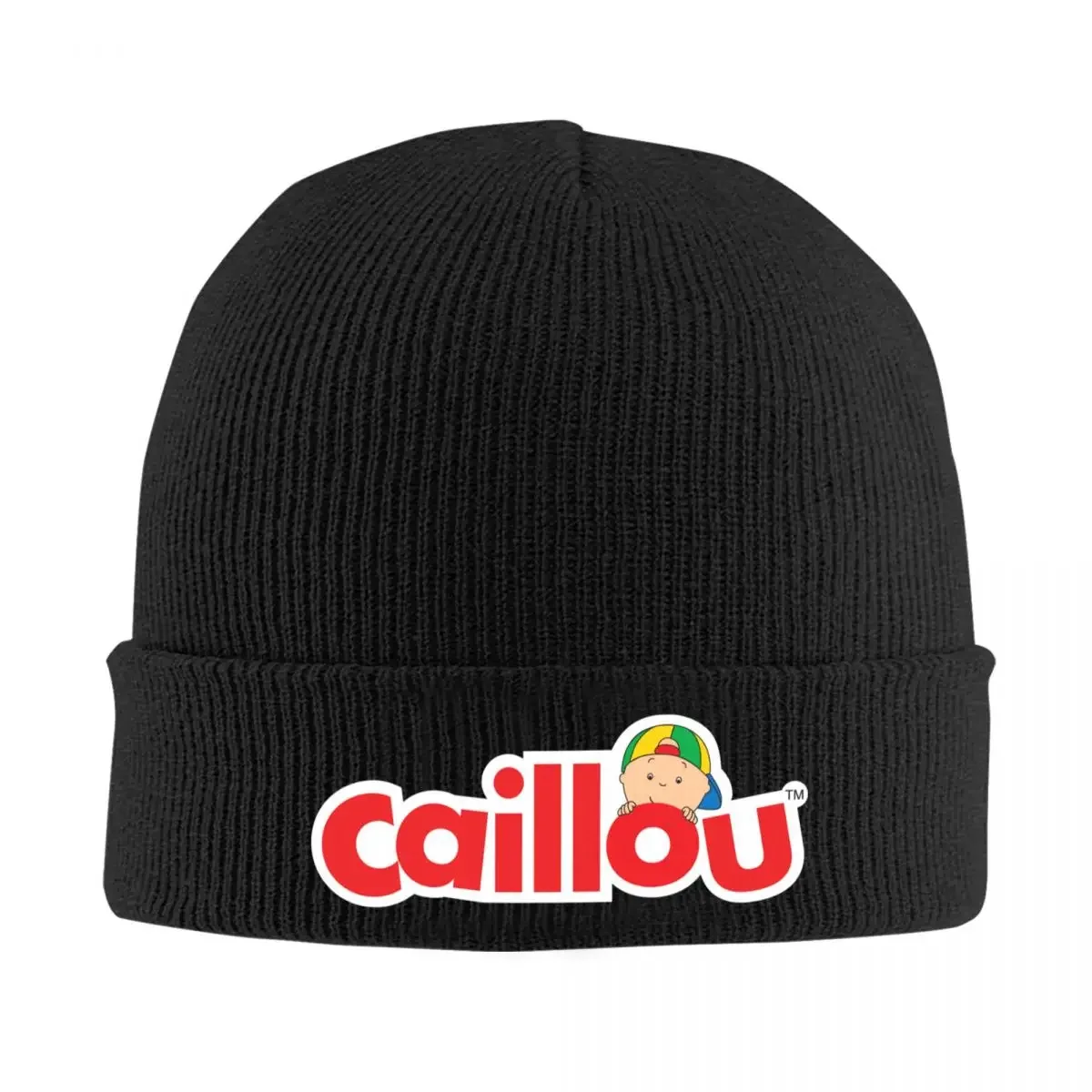 Caillou Logo Beanie Hats Classic Cartoon Bonnet Hats Men Women Vintage Gym Knitted Hat Autumn Printed Thermal Elastic Caps