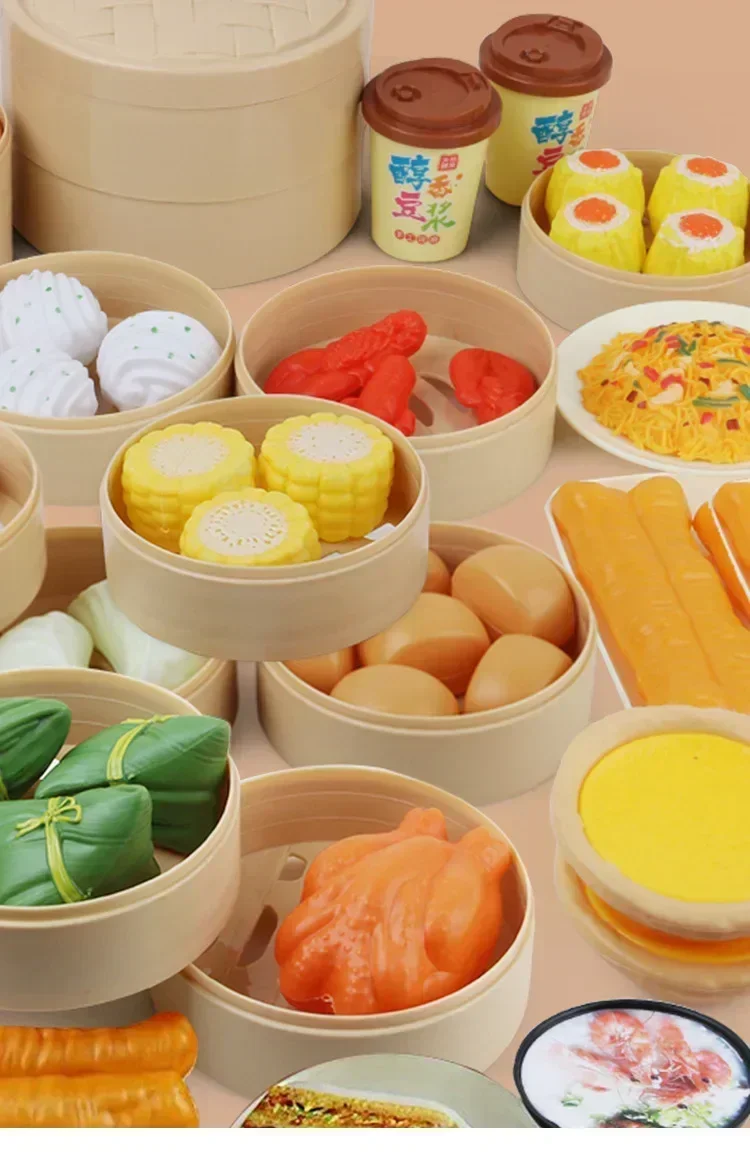 VIP 88 teile/satz Simulieren frittierten teig stick brot brötchen ei knitters hamburger frites kinder küche spielzeug set spielhaus Spielzeug