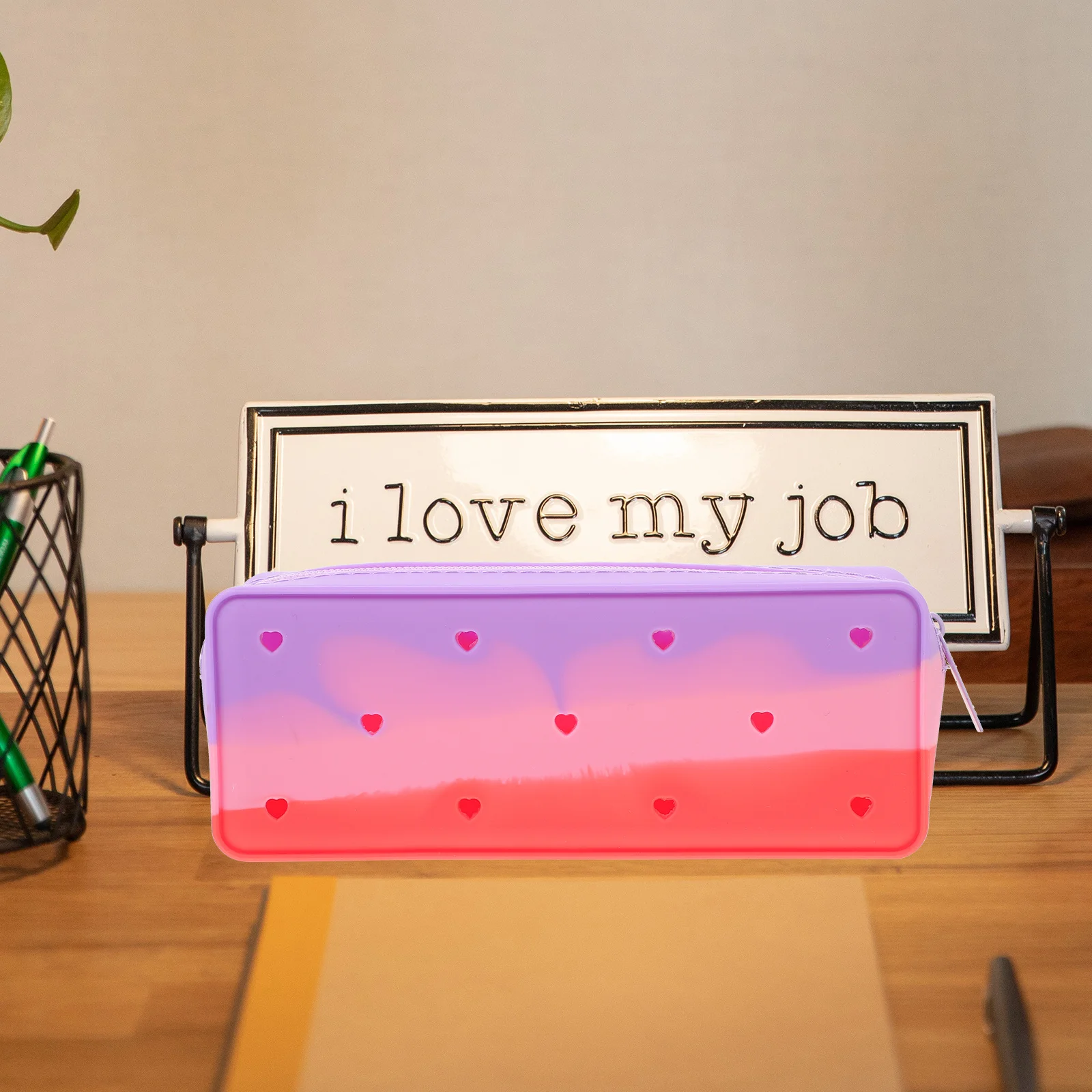 

Colored Silicone Pencil Bag Large Capacity Portable Pencil Case Organizer Pen Pouch for Stationery Storage Aesthetic