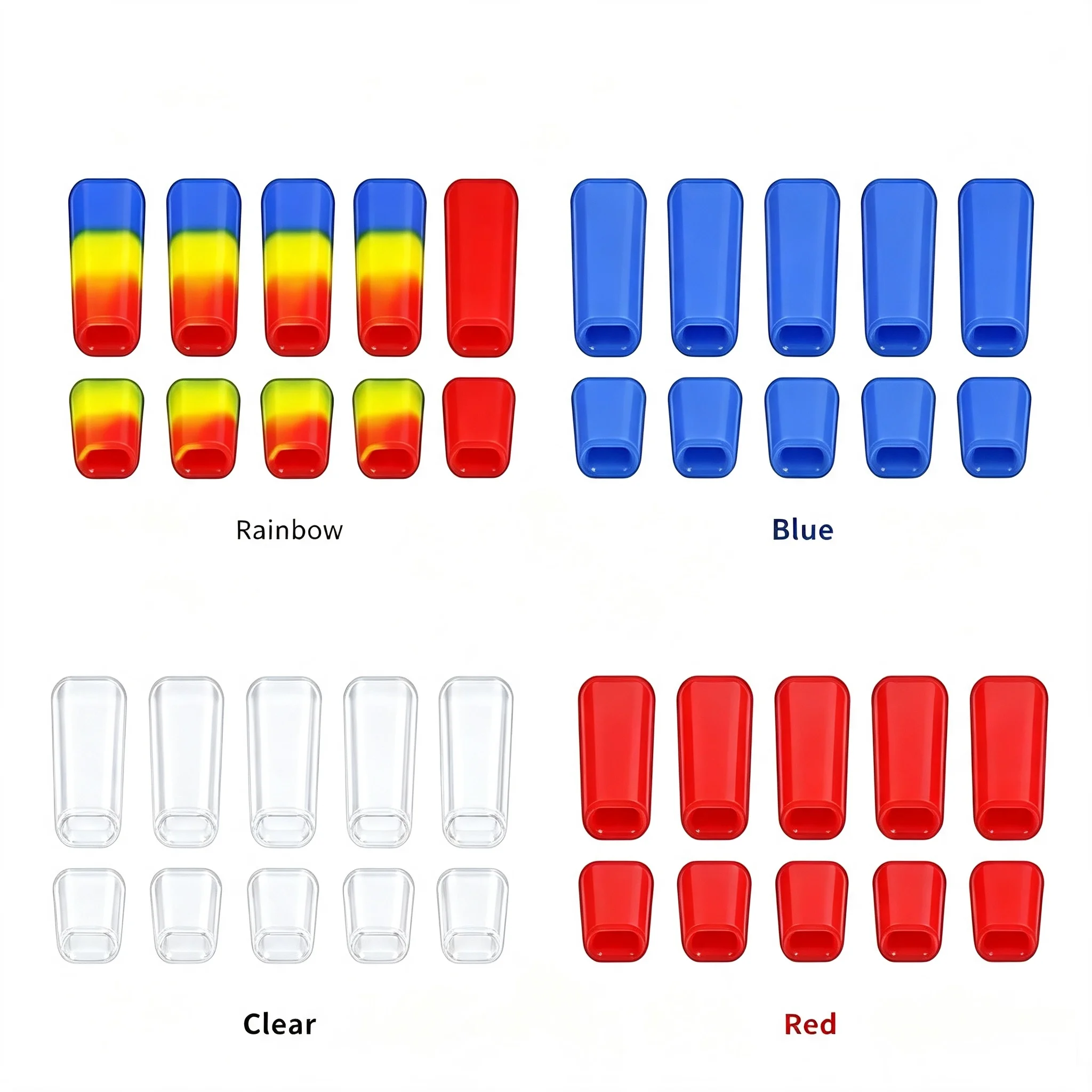 10PCS LDARC RC FPV Remote Control Switch Protection Sleeve Lever Cap Silicone Cover Mix Color for RC Transmitter Protect Jacket