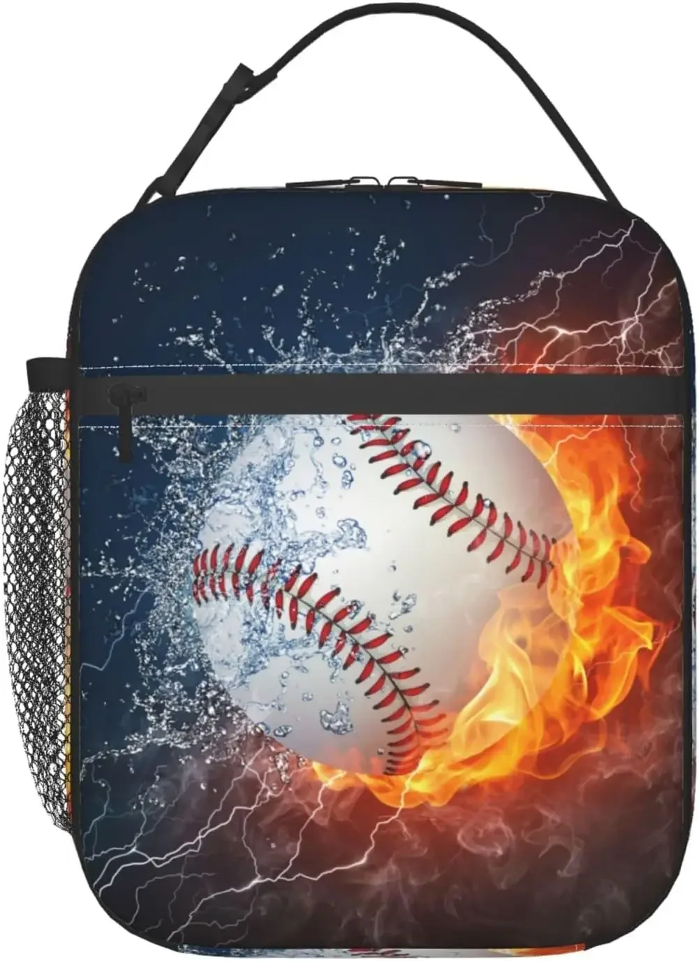 Baseball Ball Cool Lunch Bag Insulated Lunch Box Reusable Lunchbox Waterproof Portable Lunch Tote For Men Boys