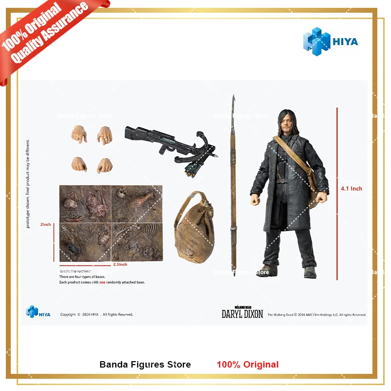 jouets-hiya-originaux-1-18-the-walking-dead-daryl-dixon-figurine-darryl-en-stock-figurines-de-collection-d'action-anime-modeles-de-jouets