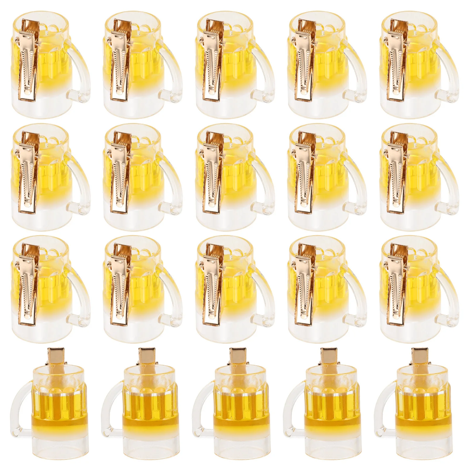 

20 шт. милых заколок для волос в виде пивной кружки, забавные аксессуары для волос для женщин, милые заколки-крабики для модных вечеринок и фотосессий