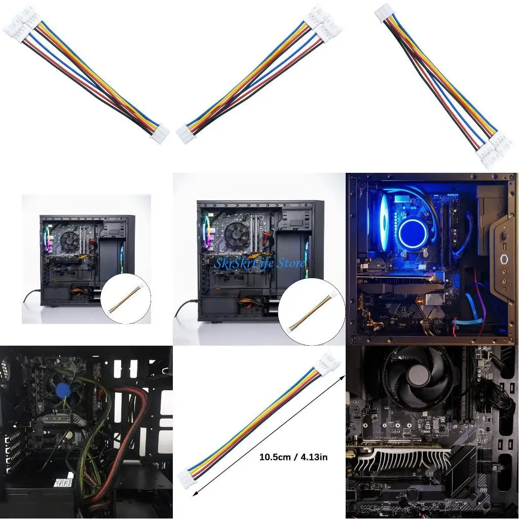 

E65E Flexible 4Pin 2.0 PWMs Fan Extension Cable Enhances Airflows In Computer Case