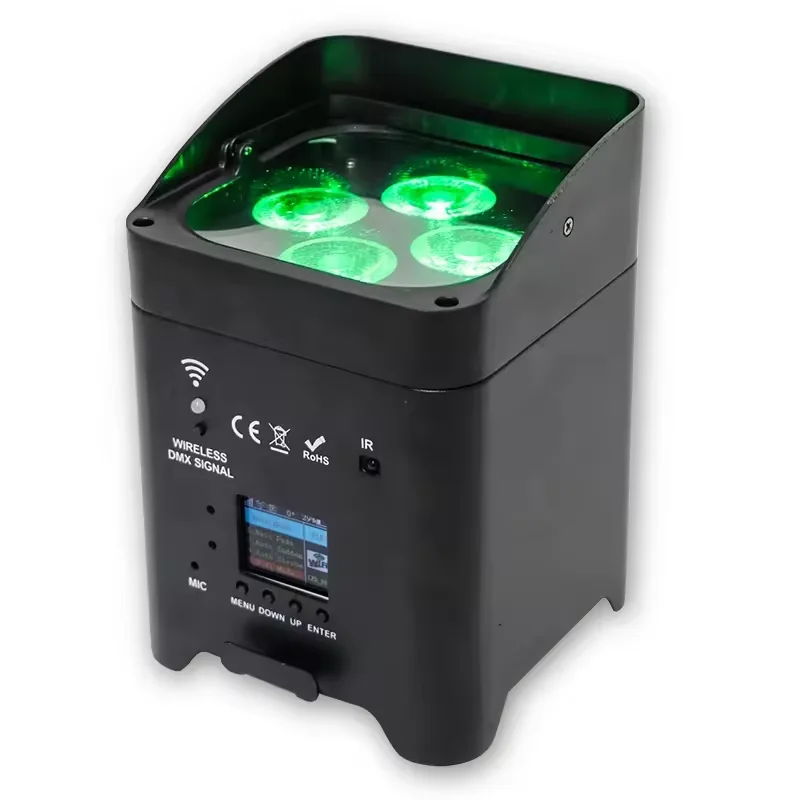 

4x18W RGBWA+UV 6in1 LED Wireless Battery Par light LED effect light Stage Show Disco DJ Party Club Bar dmx512 effect light show