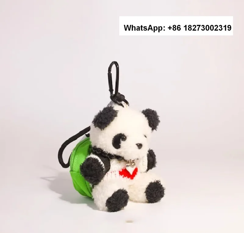 

Panda plush backpack pendant keychain teddy bear hanging jewelry gift