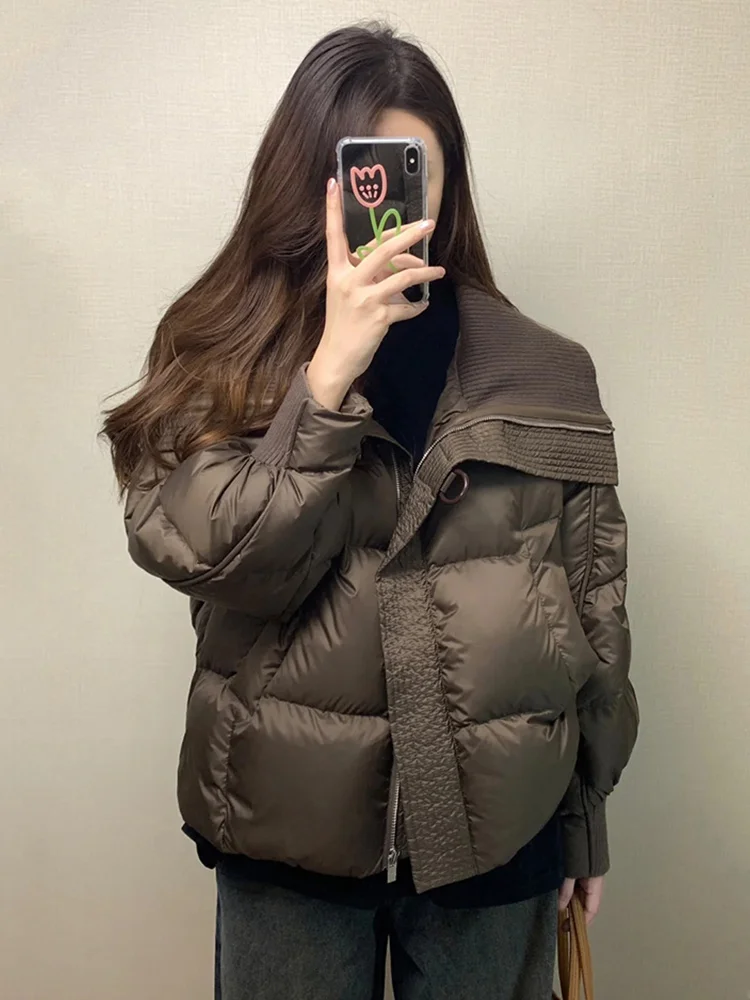 معطف قصير محبوك من القطن المحبوك من Thiened سترة شتوية نسائية ملابس خارجية قطنية دافئة ومريحة #1