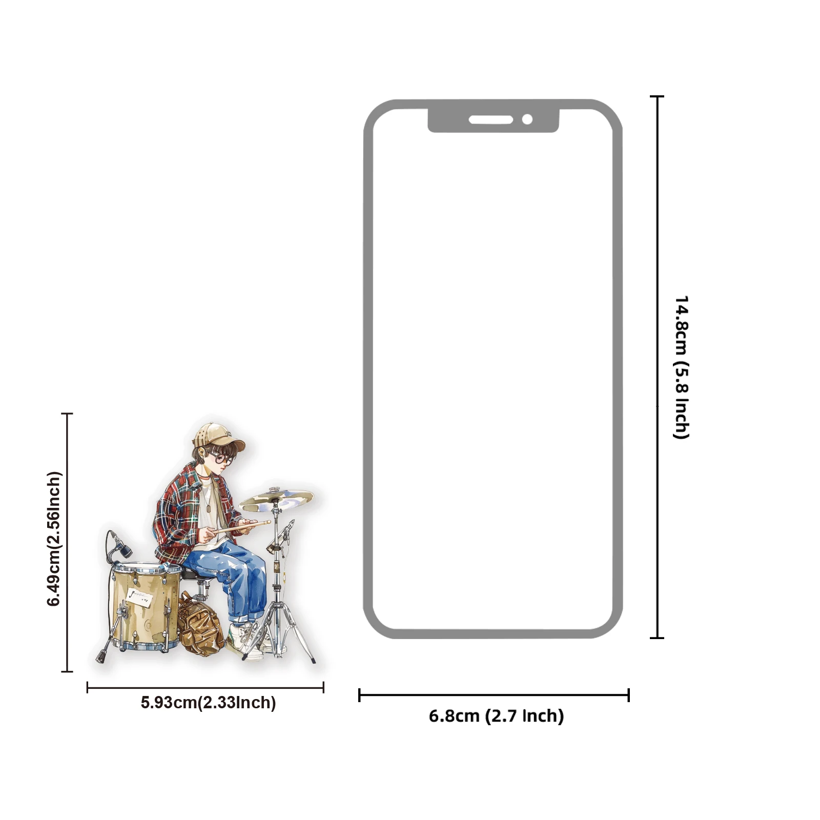 Etori Life Art District Versatile Character Pattern Pet Stickers for Decoration and Scrapbooking, Student Stationery, Notebooks, Phone Stickers, Photo Albums, Children's Gift Paper Bags, Room Decoration, Toy Stickers