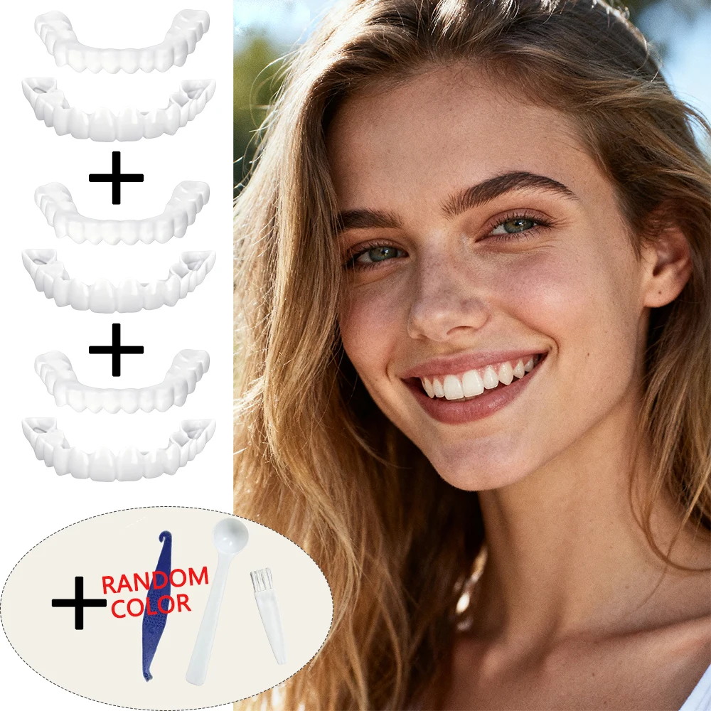 

KOL Influencer Teeth Veneers Reusable Instant Smile Whitening Camera Friendly Look for Short Video H2931