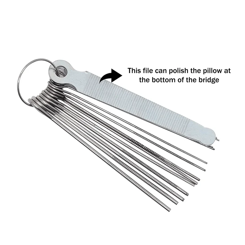 1Set Guitar Nut Slotting File Kit DIY Slot Saw Rods Filing Set Luthier Stringed Instrument Guitar Accessories Guitar Repair Tool