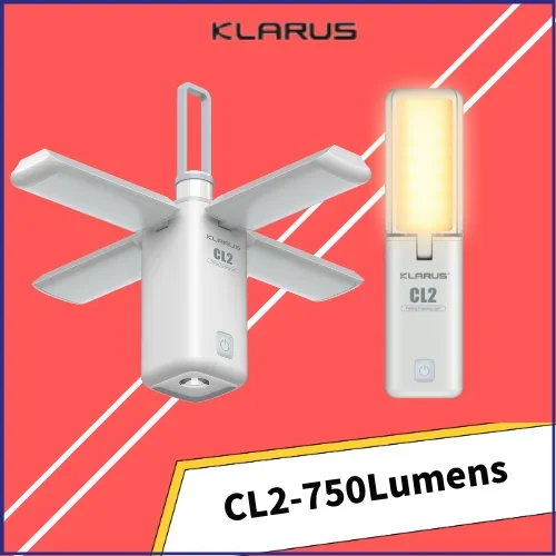 Klarus-アイケア用キャンプライト,750ルーメン,交換可能,統合バッテリー10400mAh,パワーバンク付き