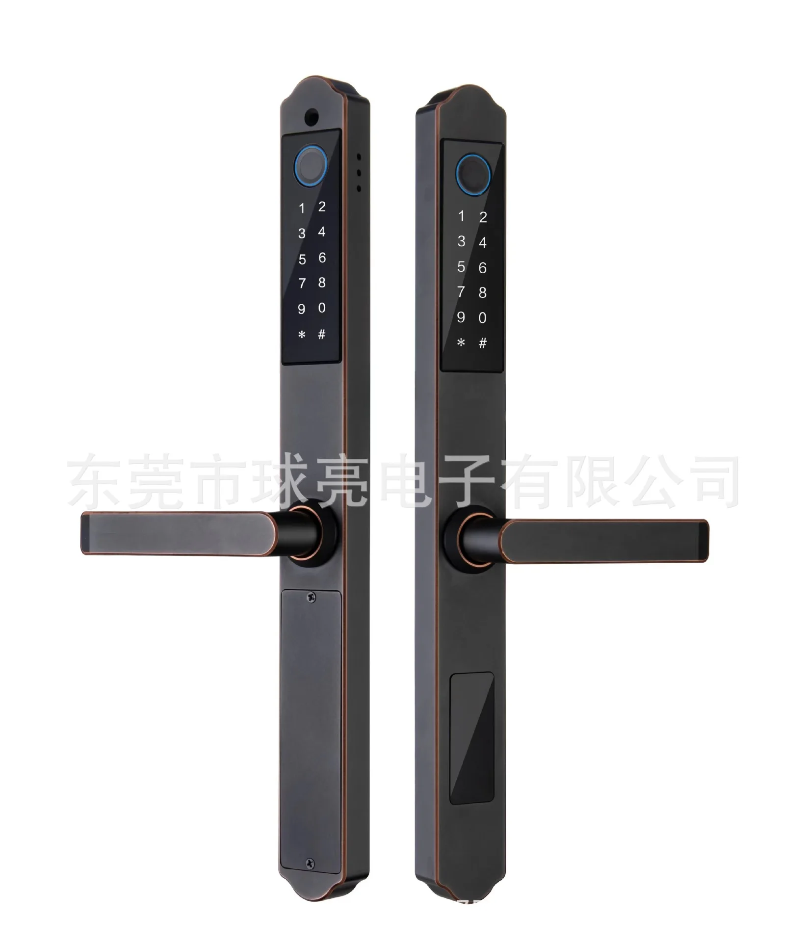 Double-sided waterproof IP65 broken bridge aluminum graffiti smart app fingerprint password card key villa outdoor lock