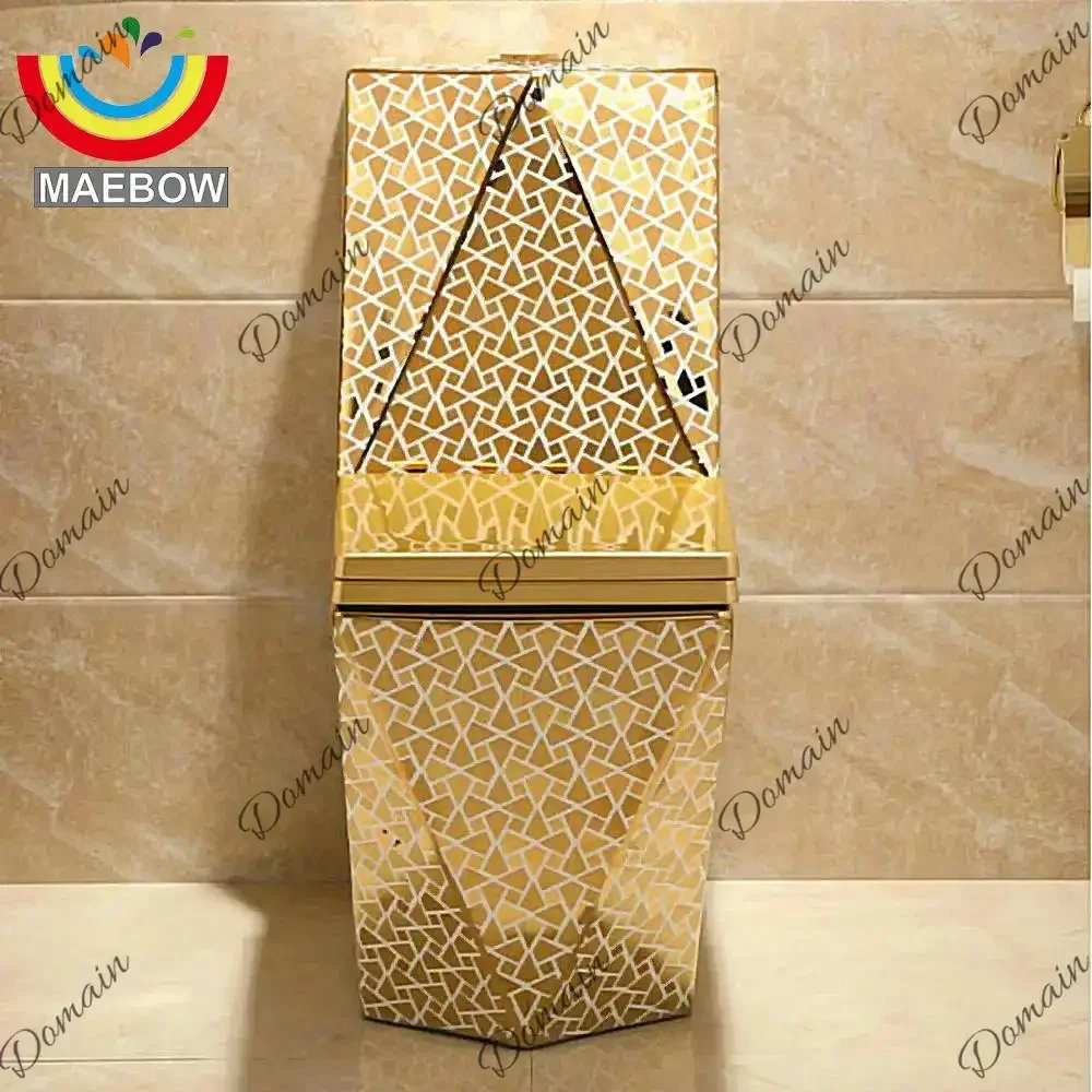 BR MAEBOW Gravity-Flush Toilet Siphon Jet Fluishing Floor Mounted Luxious Villa Bathroom Seat Toilet Washdown Toilet