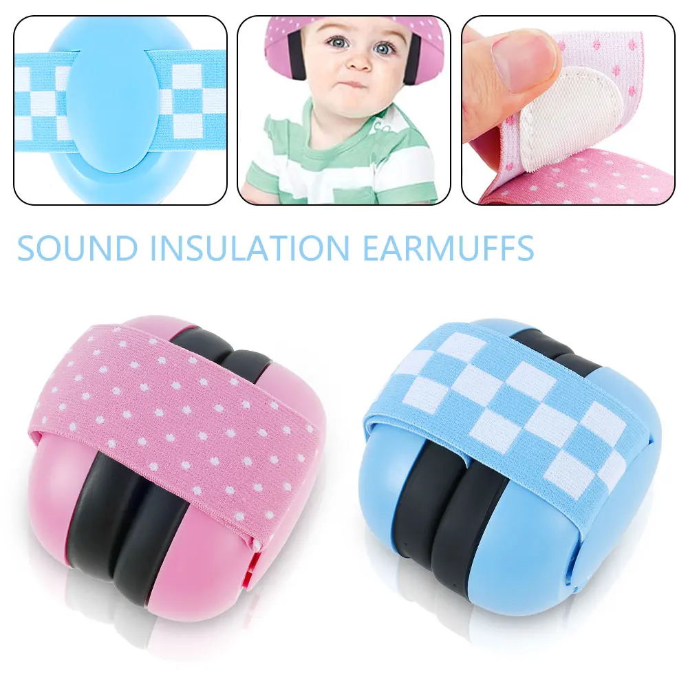 

Infant Ear Muff Noise Cancelling Soft Padded Design Baby Ear Protection Headphone with Elastic Headband Ear Protective Equipment