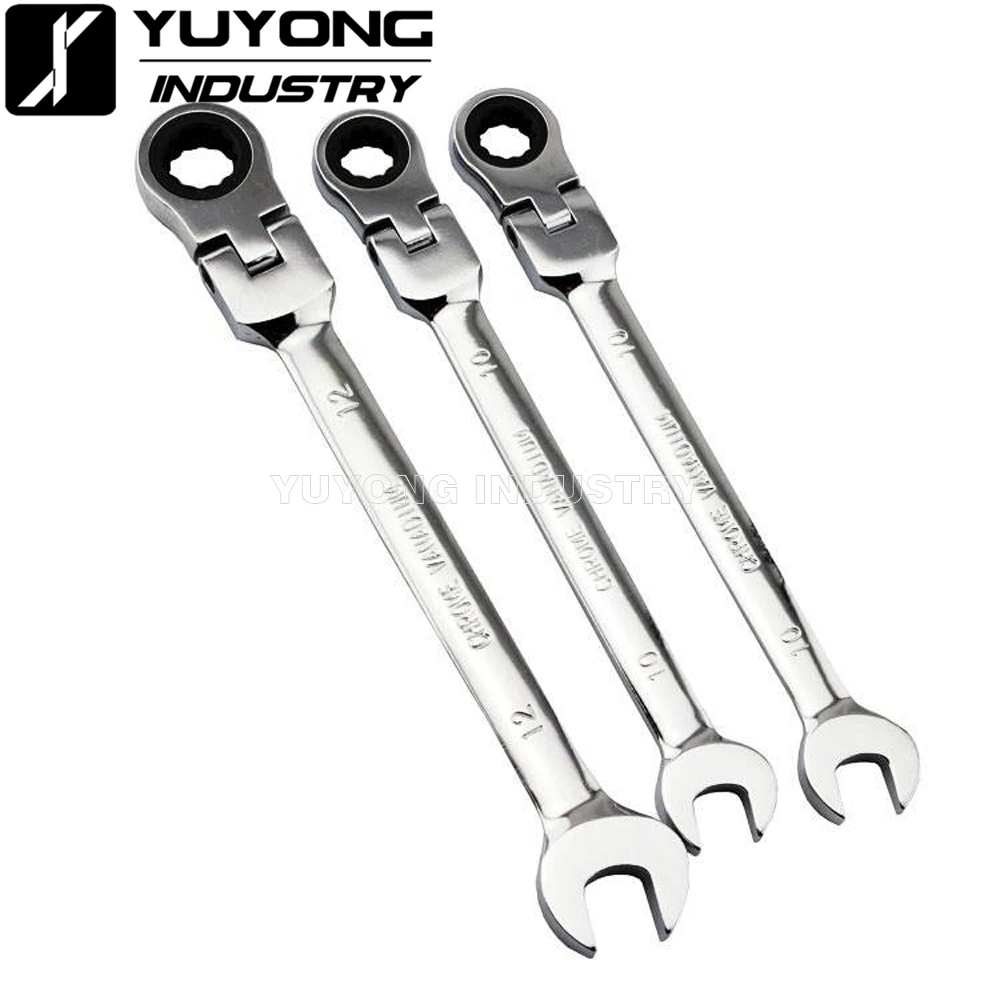 1pc Fixed Head Ratcheting Combination Spanner Wrench Sets Hand Tools Ratchet Handle Wrenches 8mm 9mm