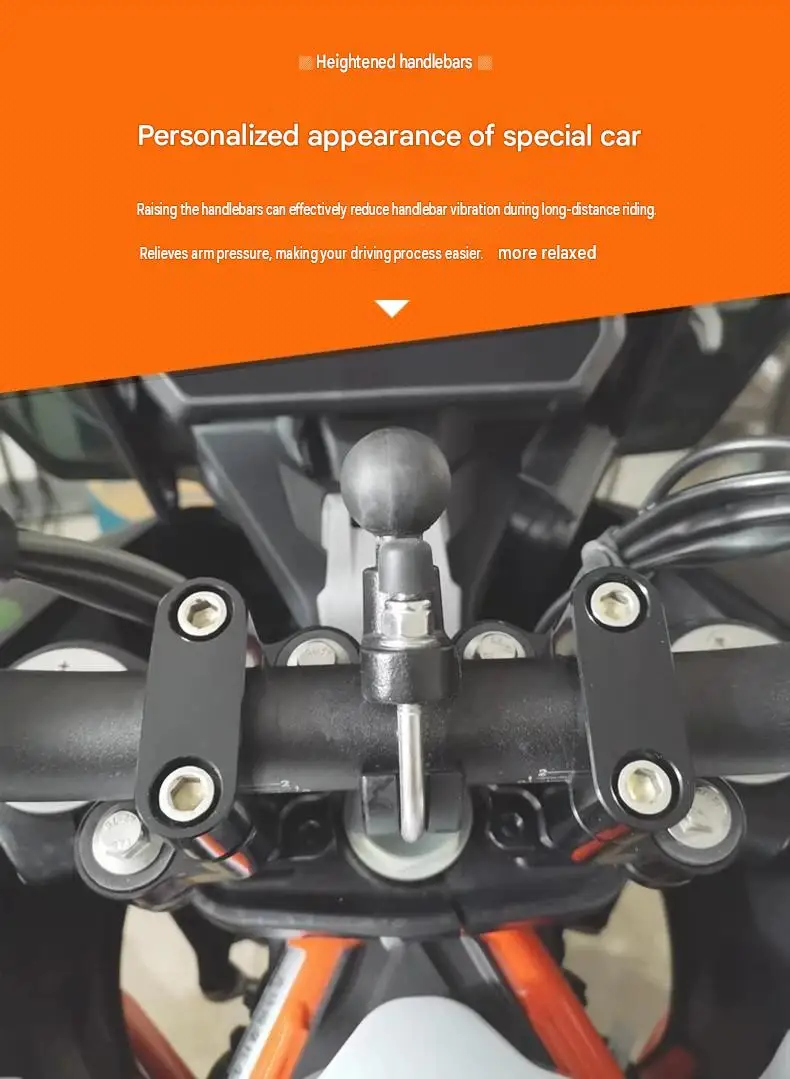 For KTM 390ADV 790ADV Handlebar Riser Spacer Reduce Vibration Relieve Arm Fatigue Mod Accessories