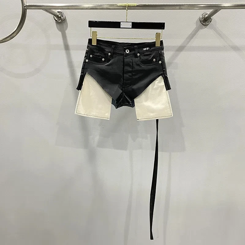 Top Quality Women's Fashion Splicing Shorts Female Casual Jeans Y2k Clothes Women's Clothing Sexy Denim Pants