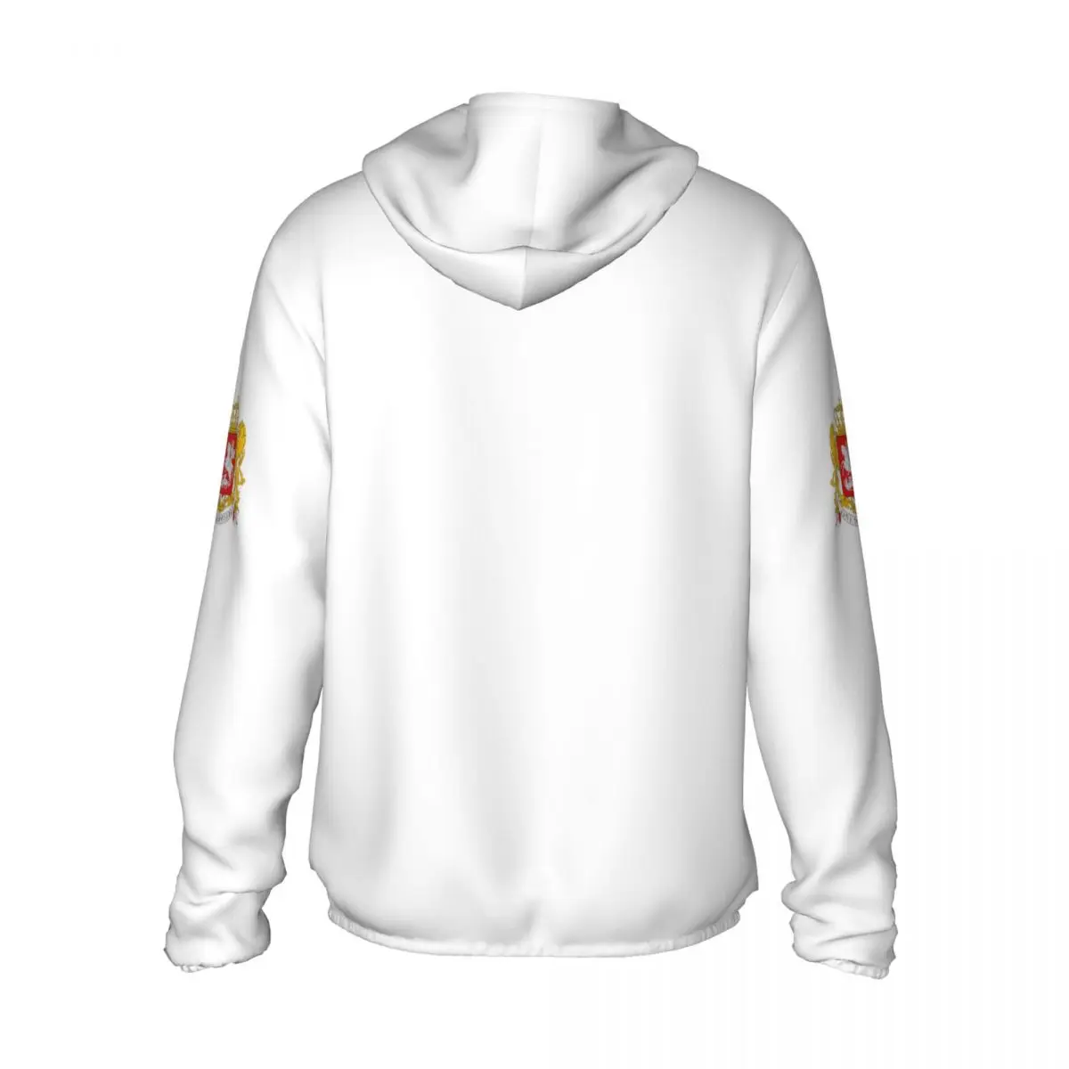 2026 Summer Georgia Flag Polyester Sunscreen Sun Protection Fishing Running Clothes Quick Dry Performance With Zipper Hoodie