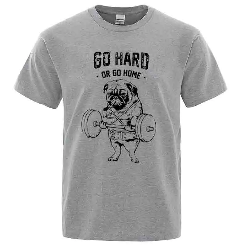 

100% Cotton Casual Pug Life Mens T Shirts Fashion Go Home Or Go Hard Men Tshirt Tops Men Loose Tshirt Casual Summer Clothing