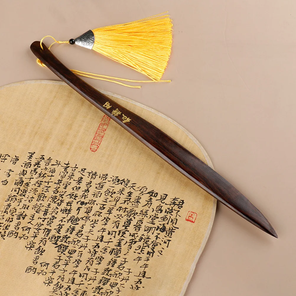 قاطعة ورق الأرز الخشبية، تصميم مريح خفيف الوزن للخط، فتاحة مغلف ورقية للمكتب والمنزل، محمولة #2