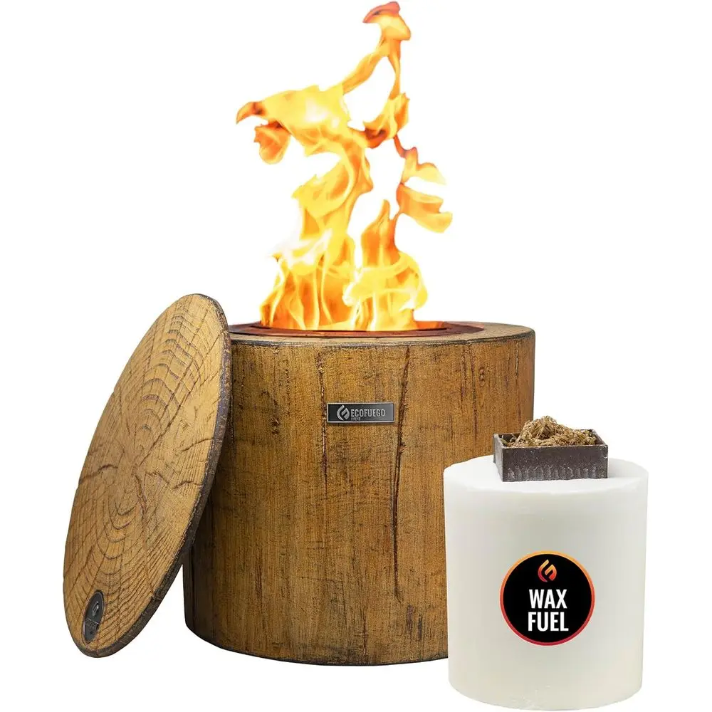 

Wax Fire Pit – Lights in Seconds for Instant Heat with No Wood Smoke, Low Maintenance, The Ultimate in Convenience - Original