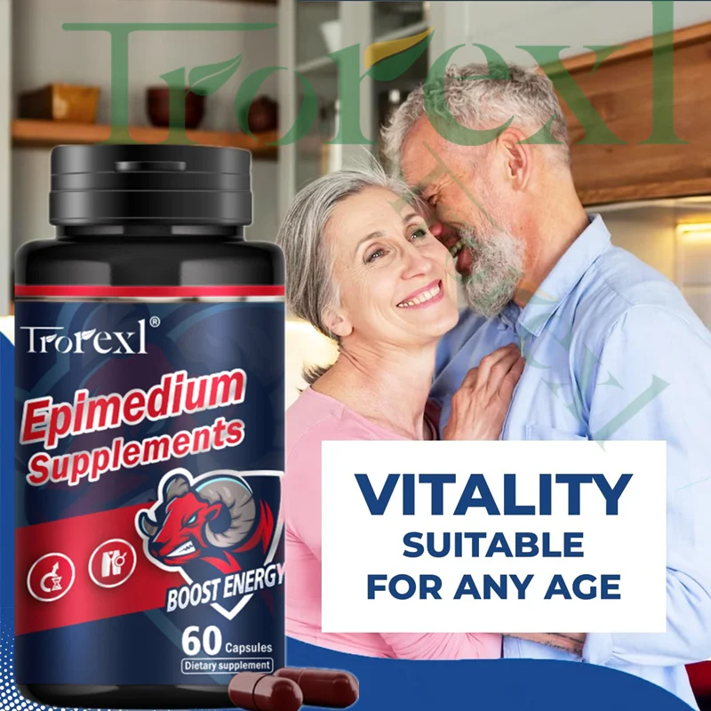 كبسولات الابيميديوم الطبيعية تعزز مكمل التحمل: تعزز القدرة على قوة الصباح (سر الصحة للرجال)