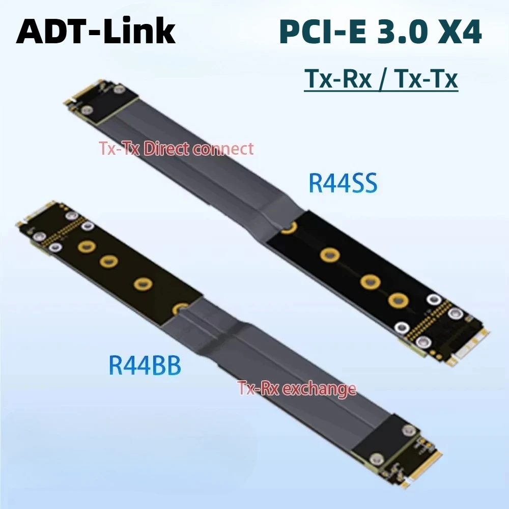 M.2 NVMe SSD Riser Card Solid Drive Extension Cable R44BB/R44SS M2 NVMe Jumper Cable PCI-Express 3.0 X4 32Gbps M.2 MKey Extender
